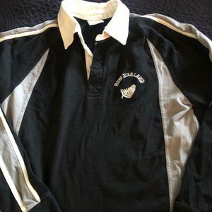 NEW ZEALAND "ALL BLACKS" MEN'S RUGBY Shirt Size M